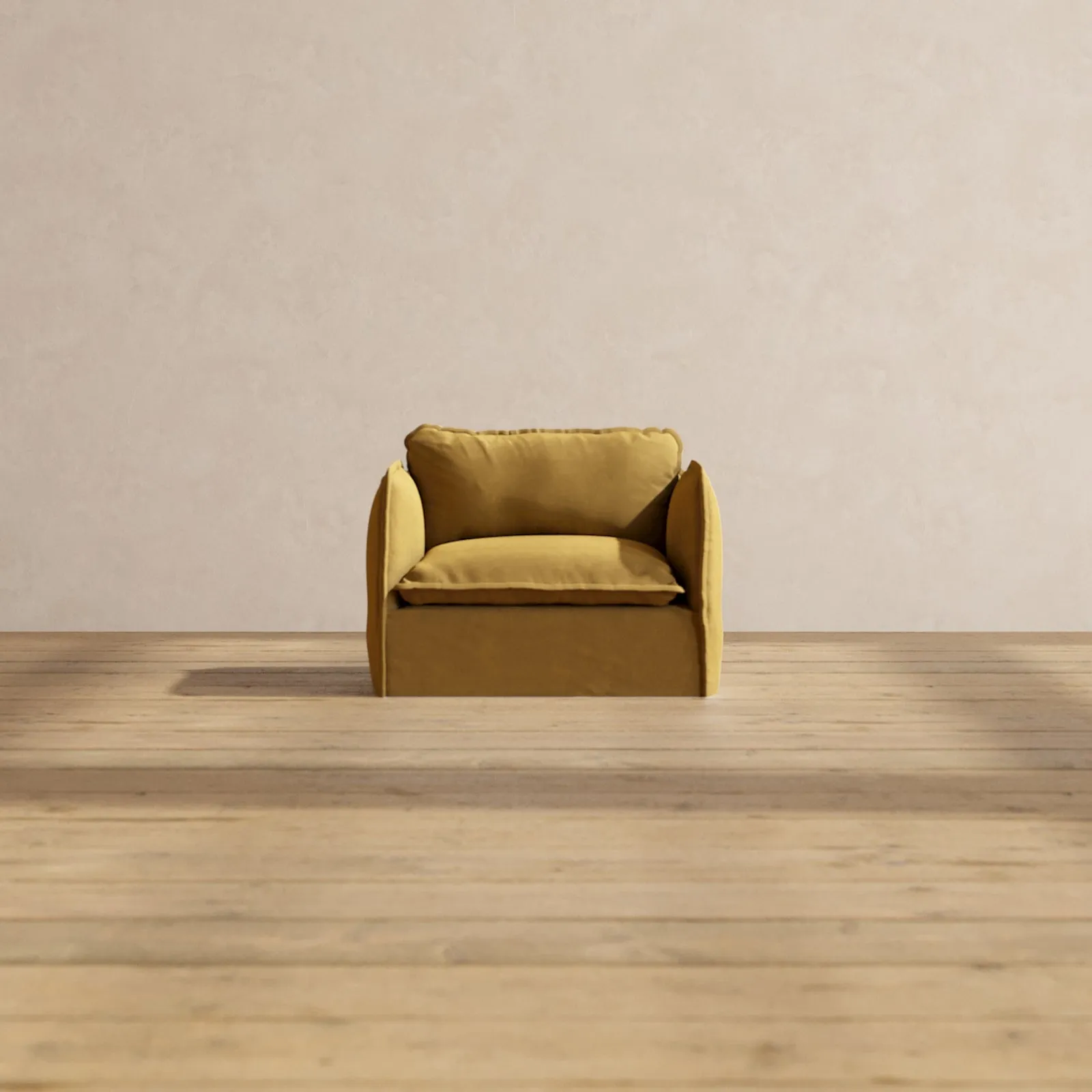 Slipcover Only - Modular Performance Armchair | Luxury Velvet in Toffee