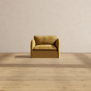 Slipcover Only - Modular Performance Armchair | Luxury Velvet in Toffee