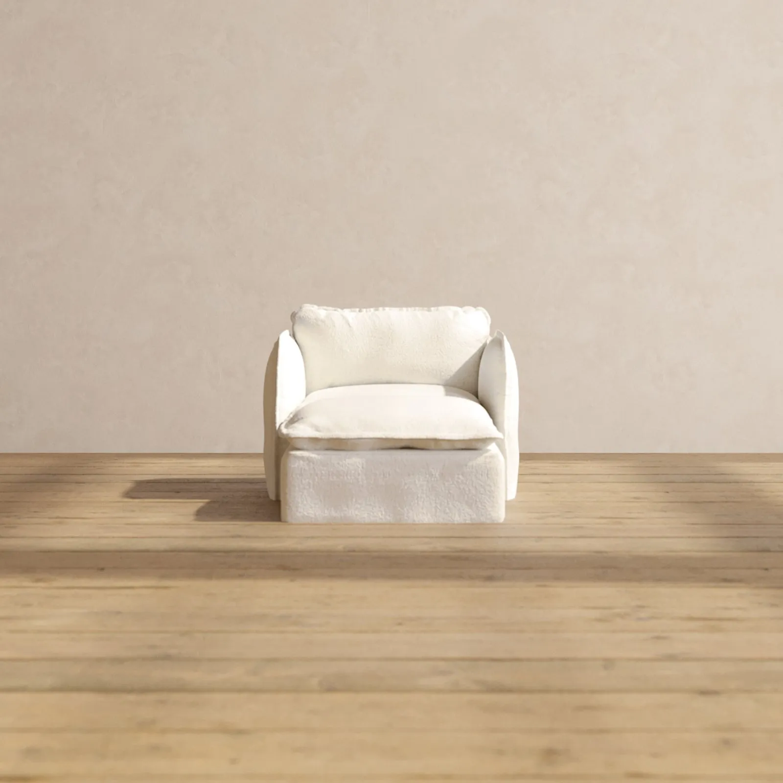 Slipcover Only - Modular Performance Chaise Armchair | Knit Boucle in Mousse