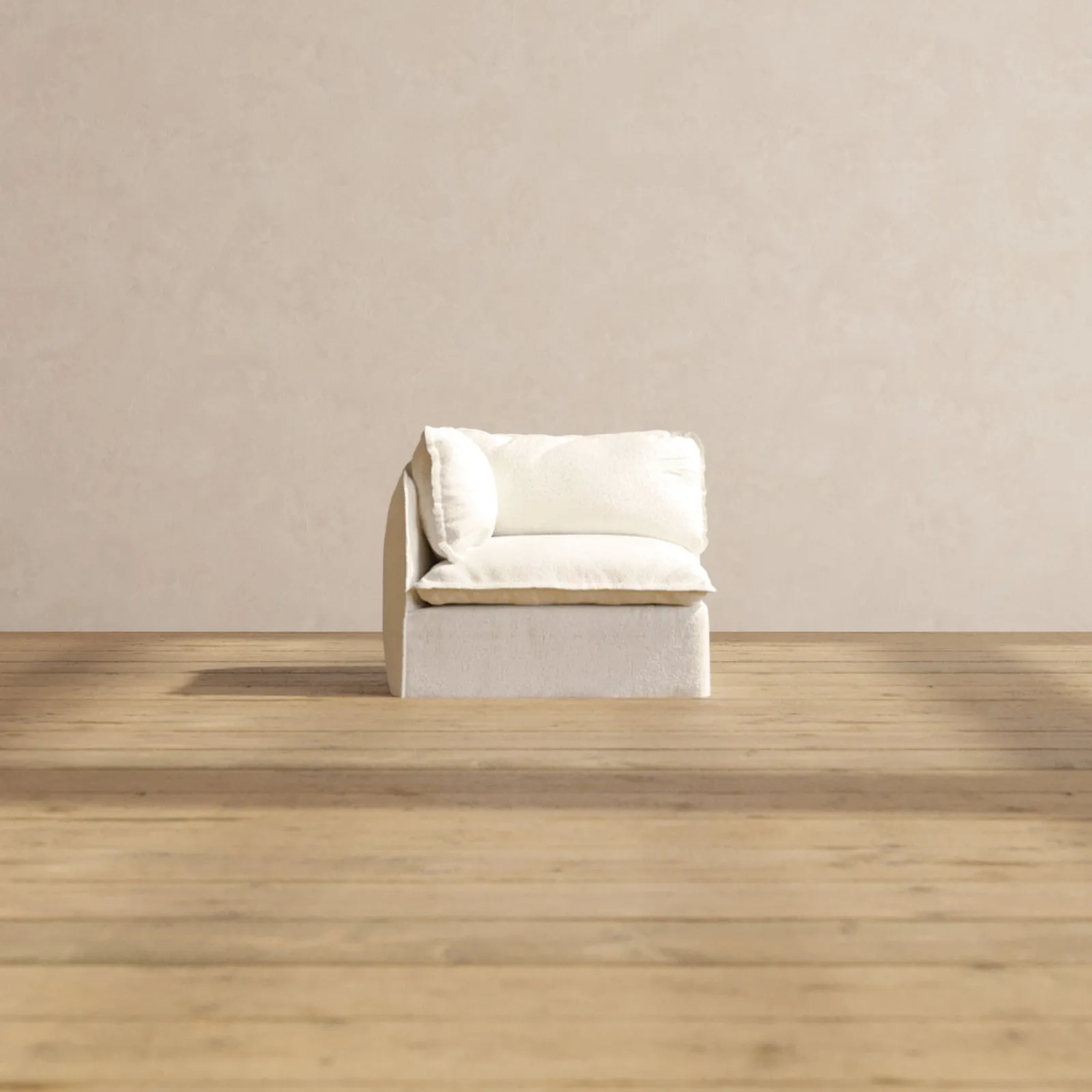 Slipcover Only - Modular Performance Corner Chair | Knit Boucle in Mousse