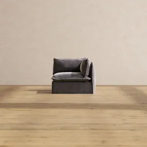 Slipcover Only - Modular Performance End Chair | Luxury Velvet in Cinder