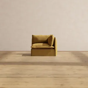 Slipcover Only - Modular Performance End Chair | Luxury Velvet in Toffee