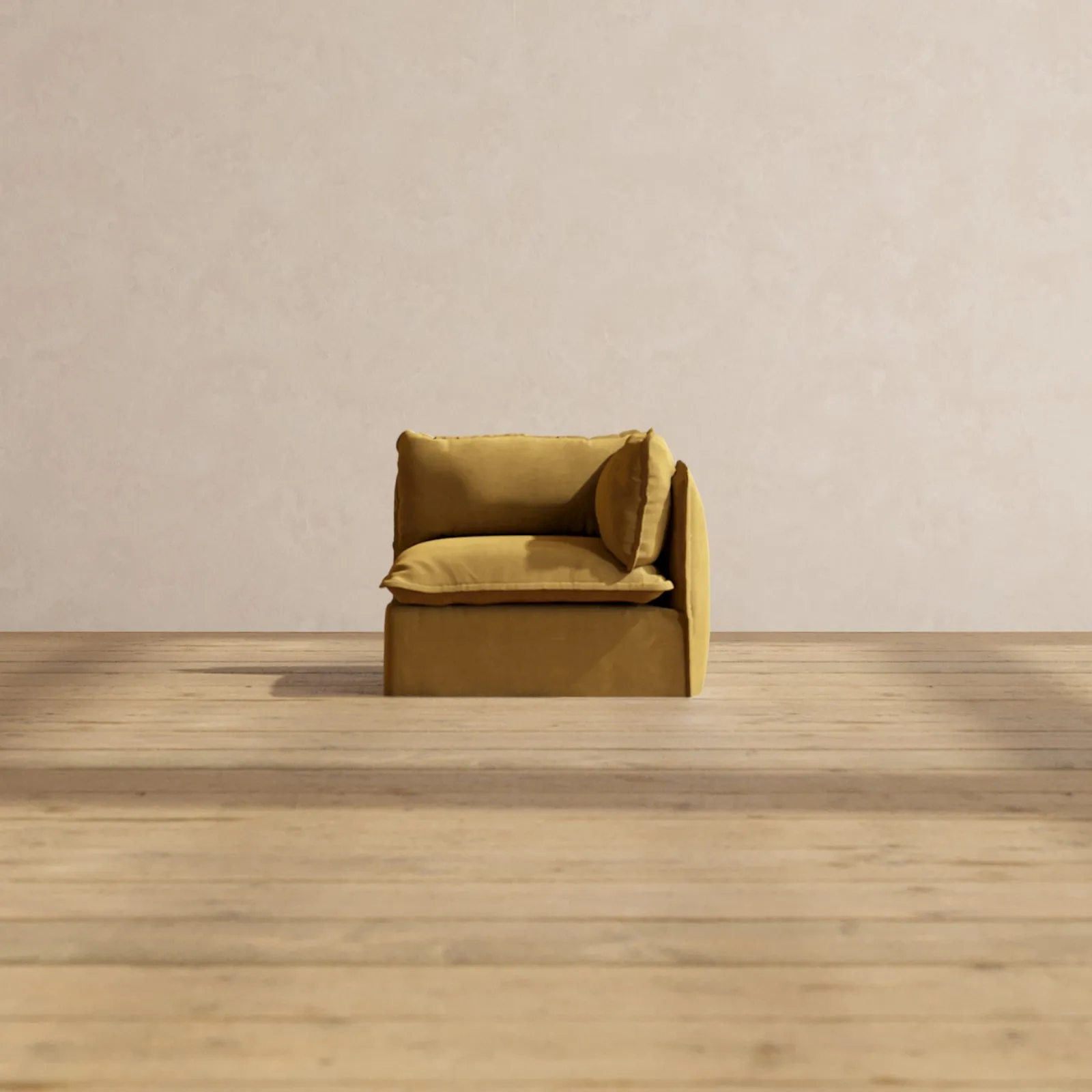Slipcover Only - Modular Performance End Chair | Luxury Velvet in Toffee