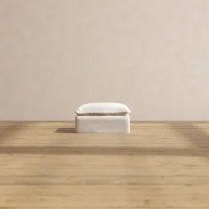 Slipcover Only - Modular Performance Ottoman | Blended Weave in Flour