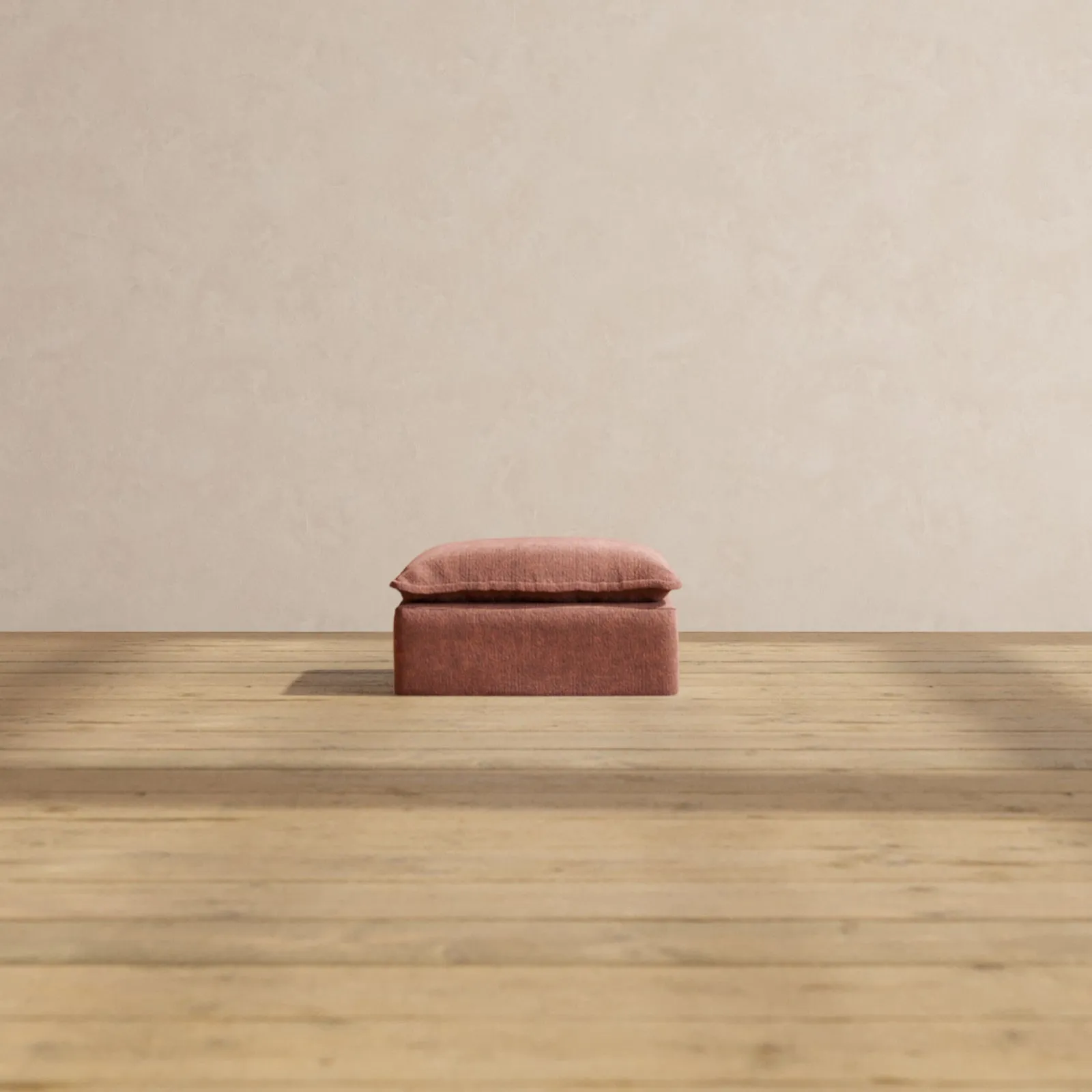 Slipcover Only - Modular Performance Ottoman | Heirloom Velvet in Chestnut