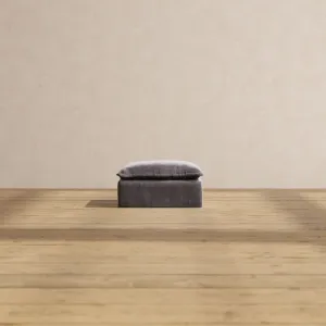 Slipcover Only - Modular Performance Ottoman | Luxury Velvet in Cinder