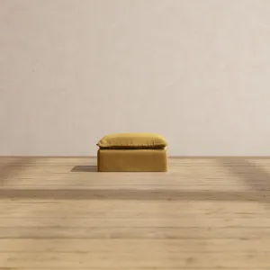 Slipcover Only - Modular Performance Ottoman | Luxury Velvet in Toffee