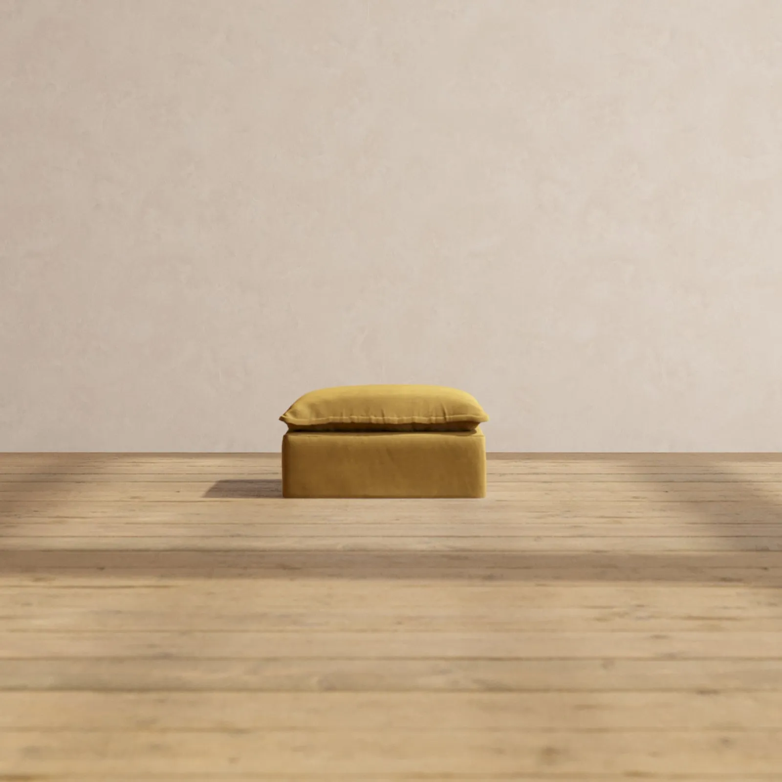 Slipcover Only - Modular Performance Ottoman | Luxury Velvet in Toffee