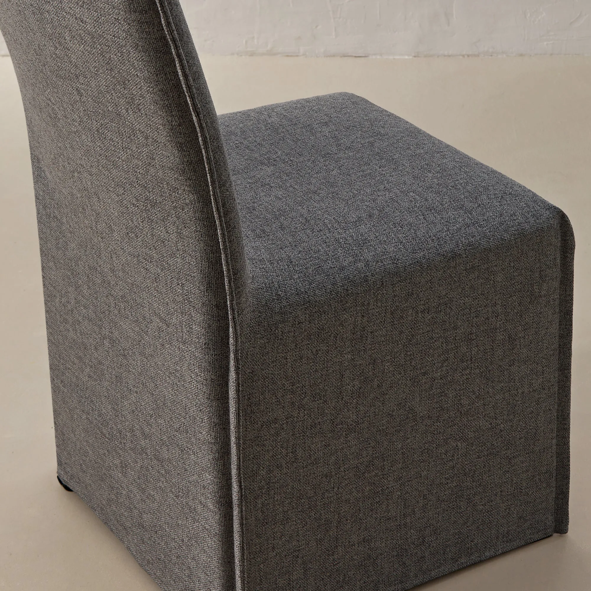 Slipcover Only - Washable Upholstered Dining Chair | 19” Back Height in Ash