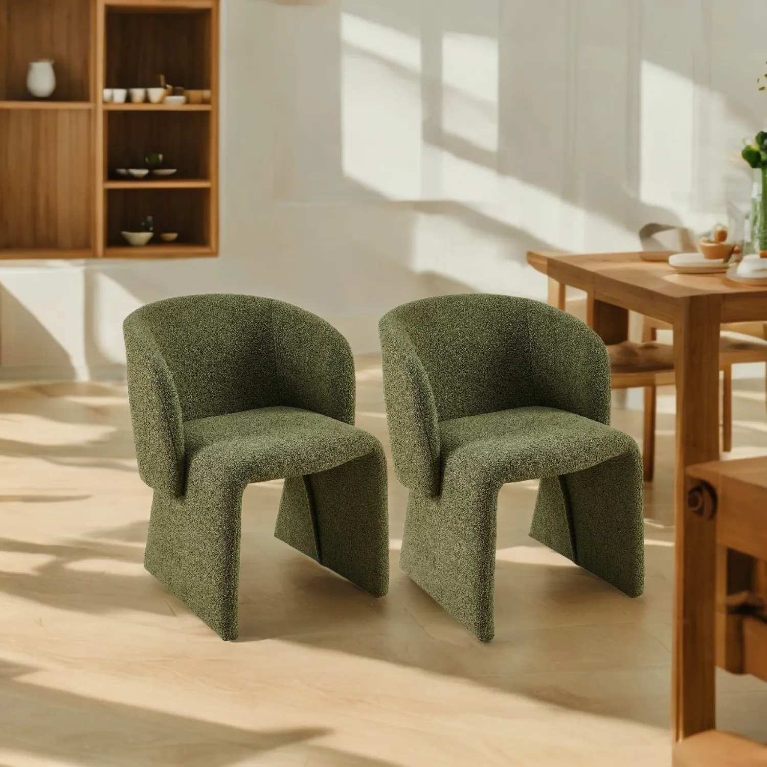 Streamdale Green Accent Chair for Living Room, 2 Pack