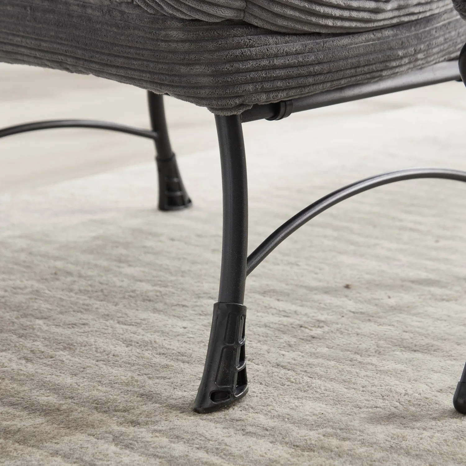 Streamdale Lazy Chair with Ottoman - Grey