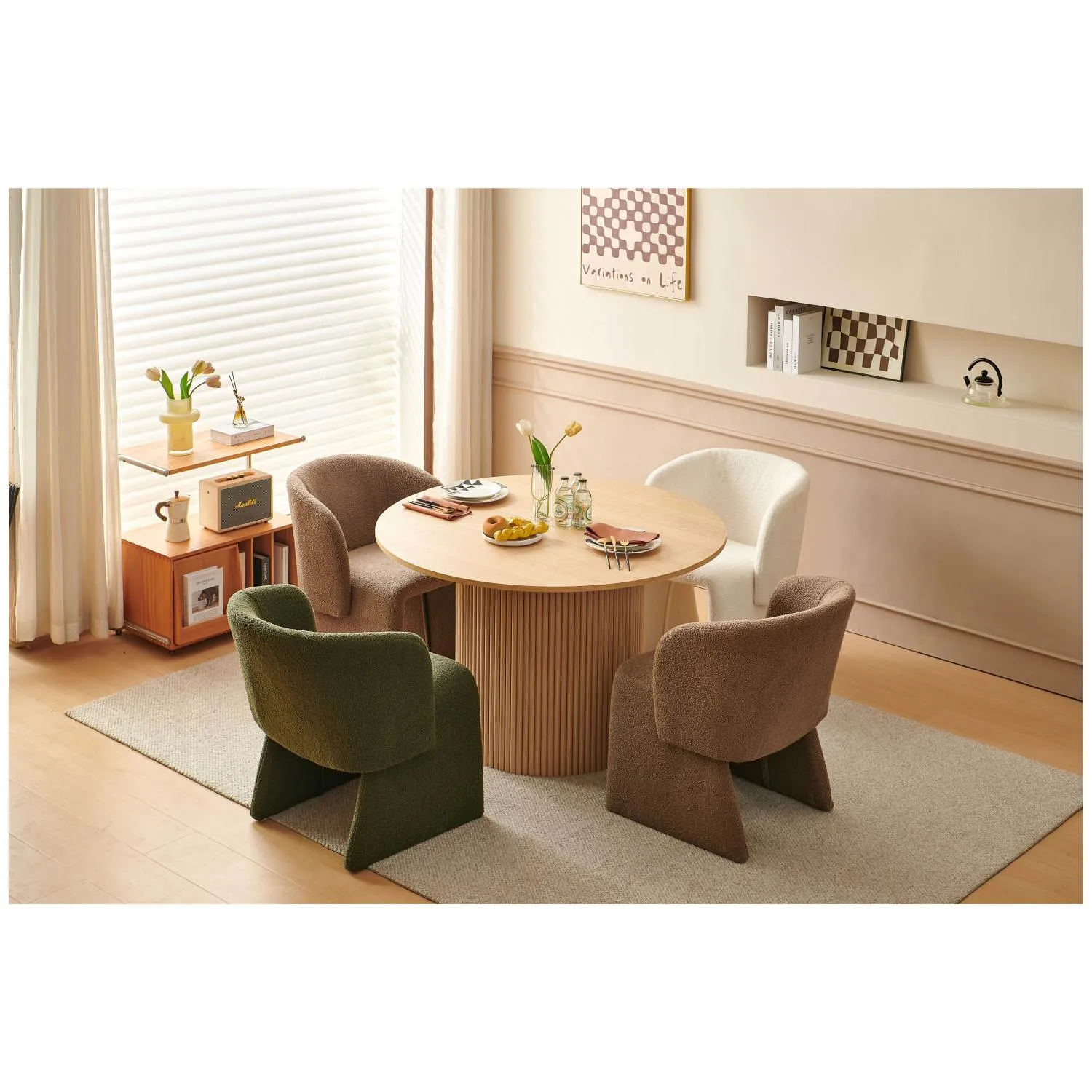 Streamdale Modern Brown Accent Chair for Living Spaces