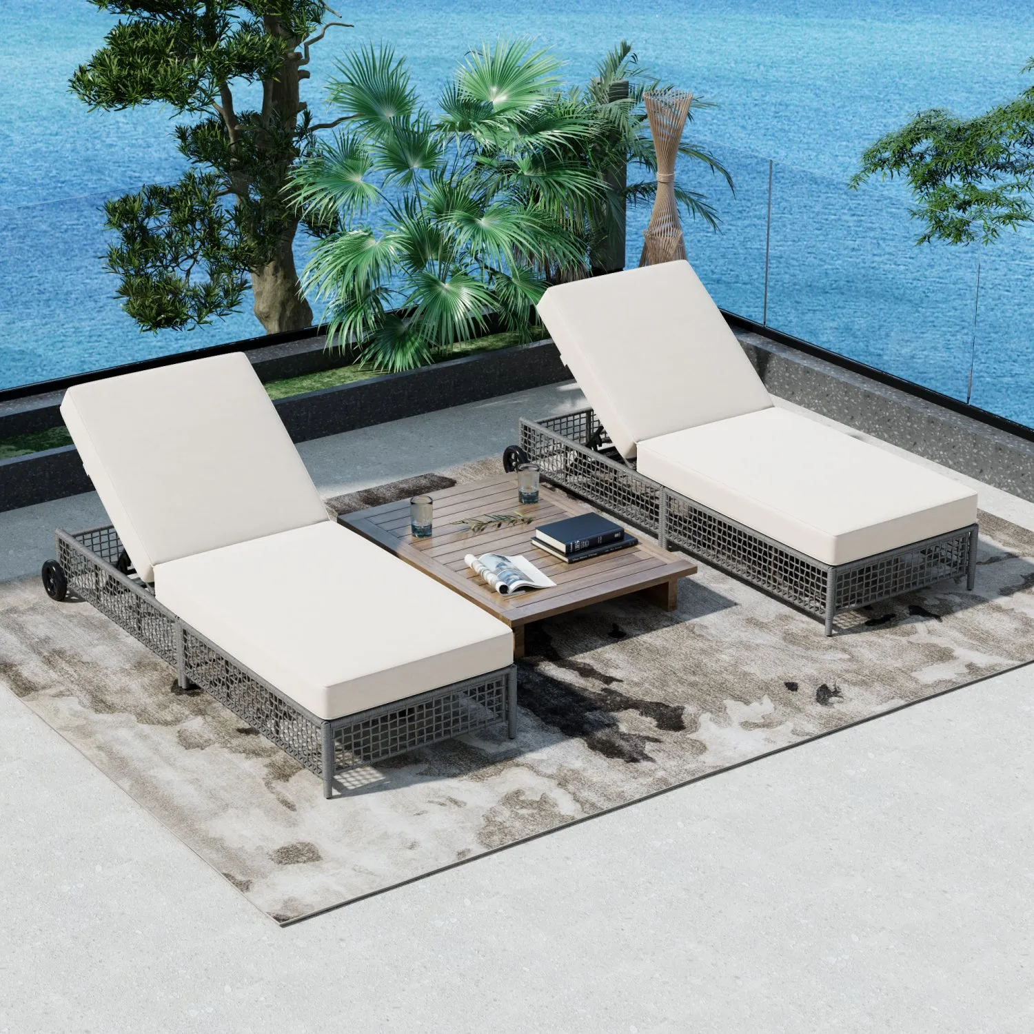 Streamdale Patio Chaise Lounge Set