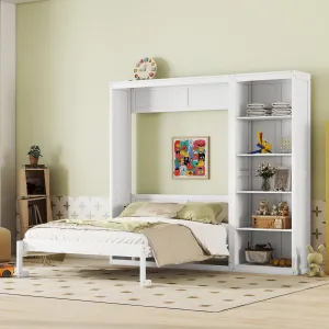 Streamdale Queen Size Murphy Bed Wall Bed with Shelves