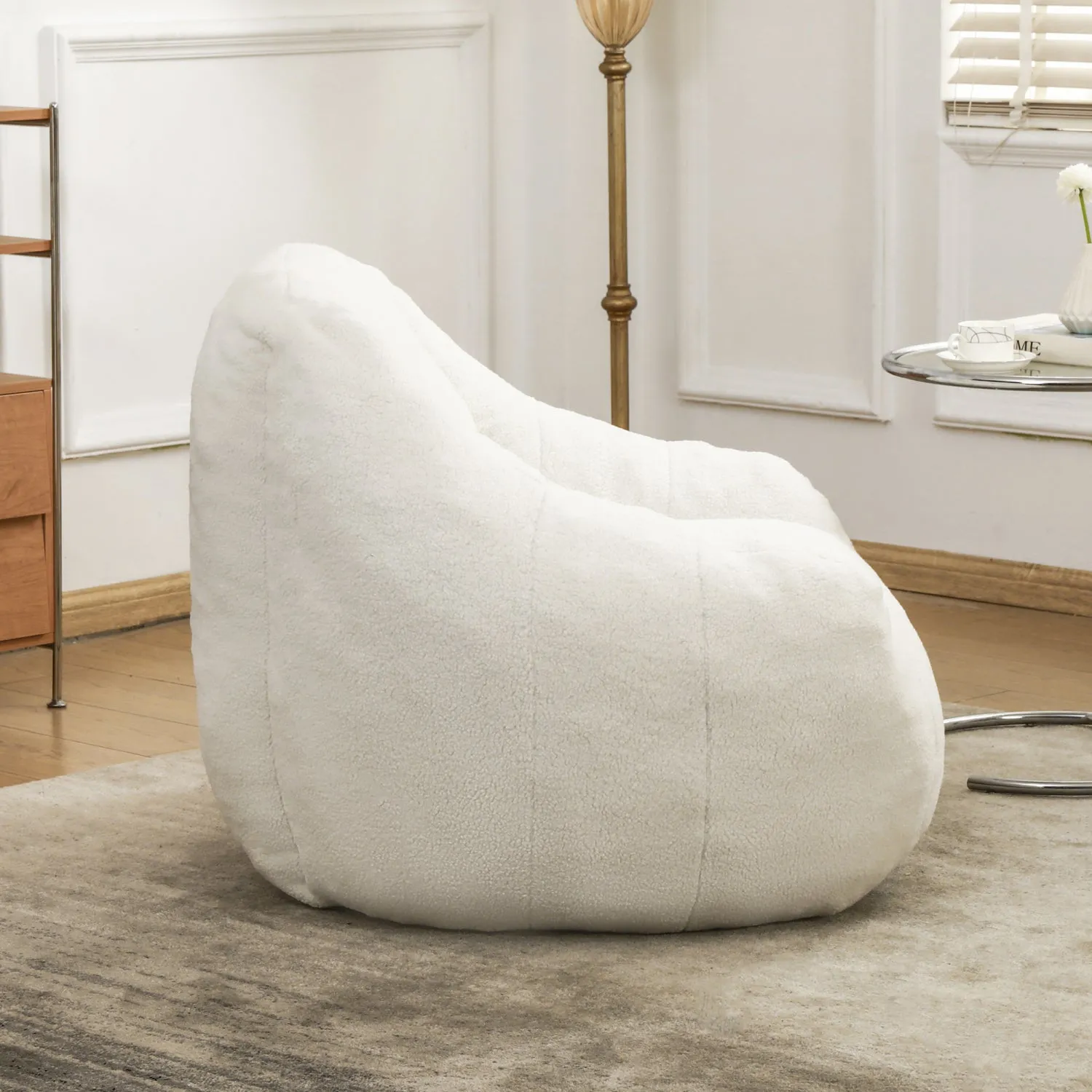 Streamdale Tufted Bean Bag Chair with Memory Foam Filling