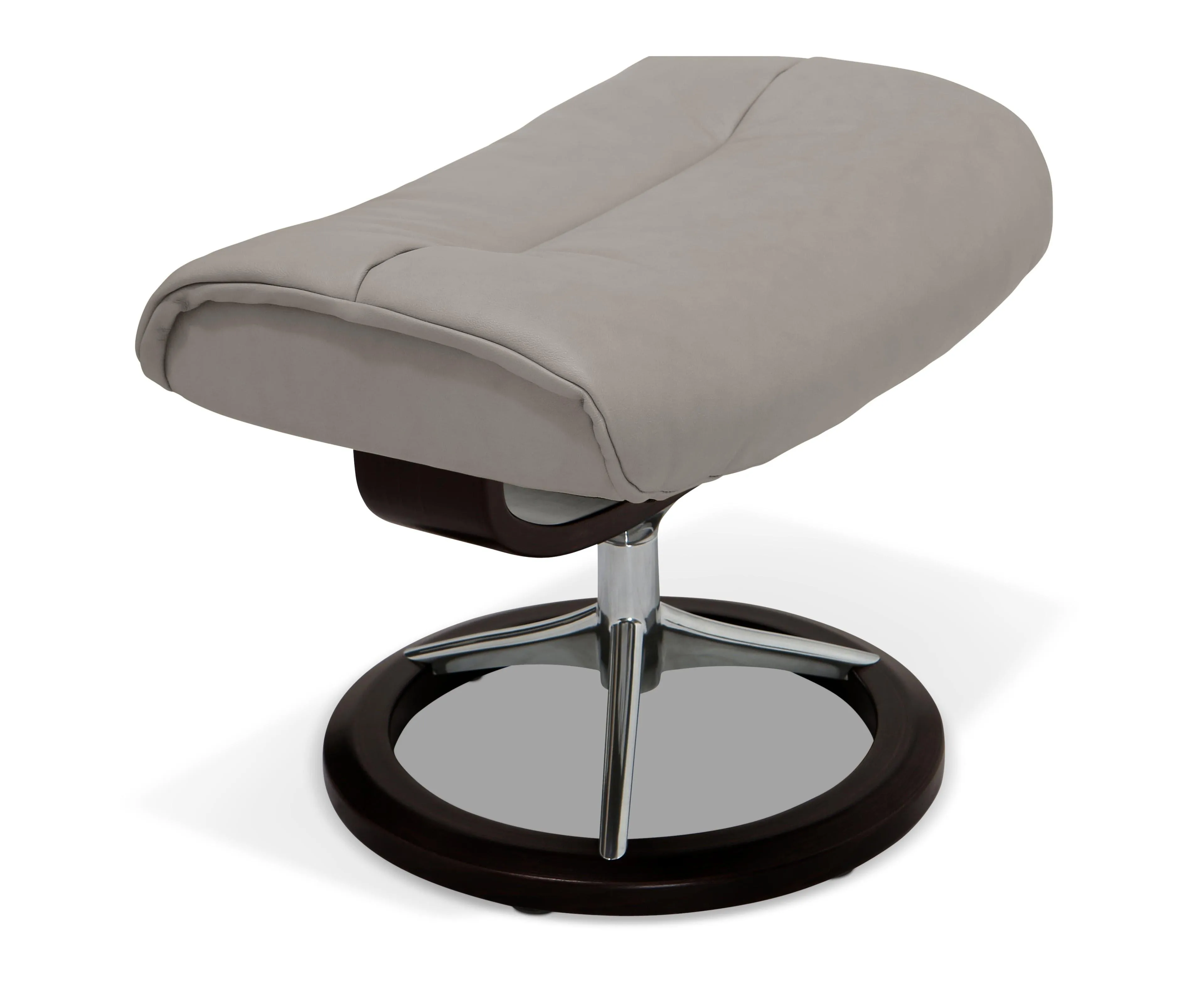 Stressless® Sunrise Recliner & Ottoman with Signature Base - Silver Grey