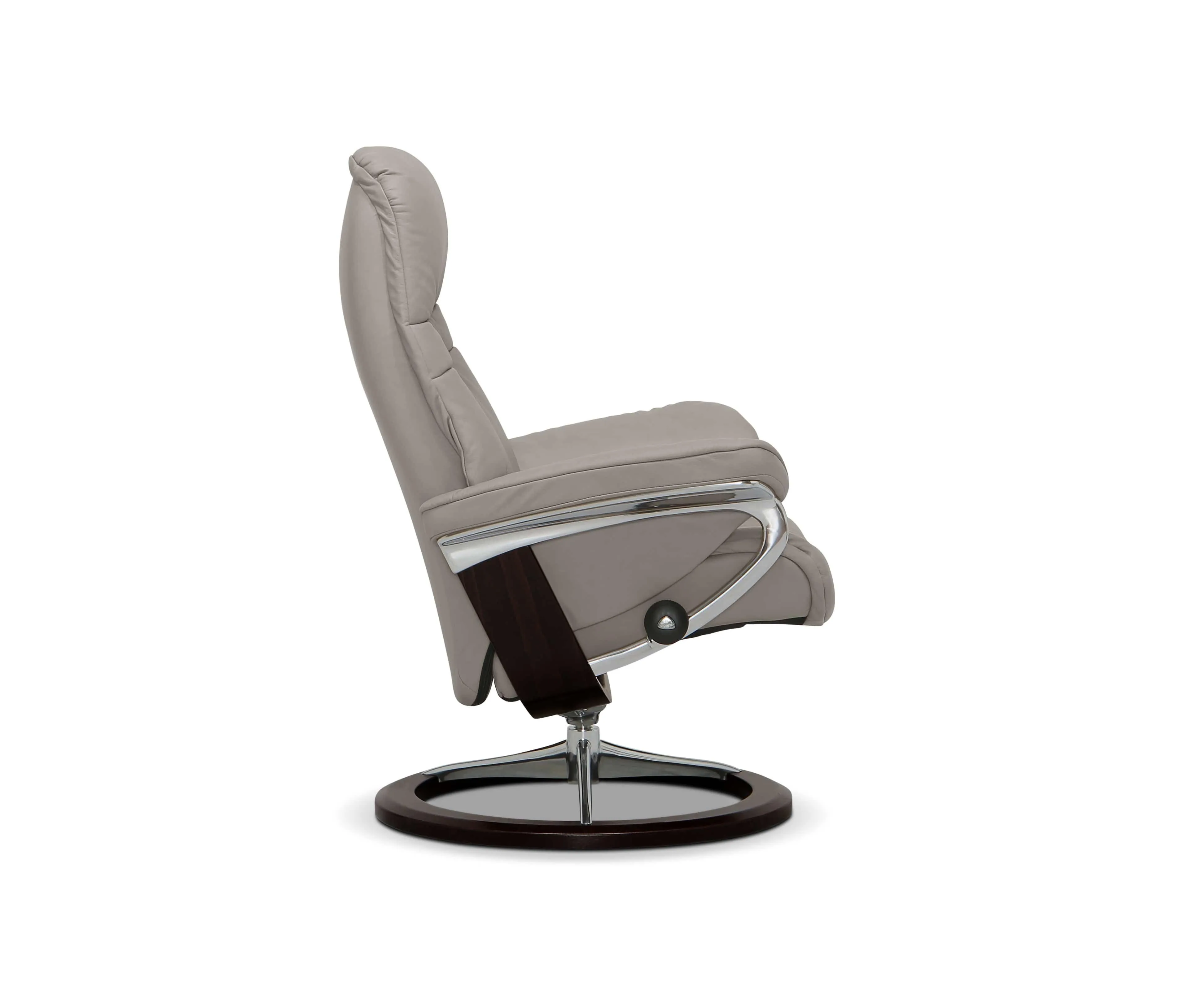 Stressless® Sunrise Recliner & Ottoman with Signature Base - Silver Grey