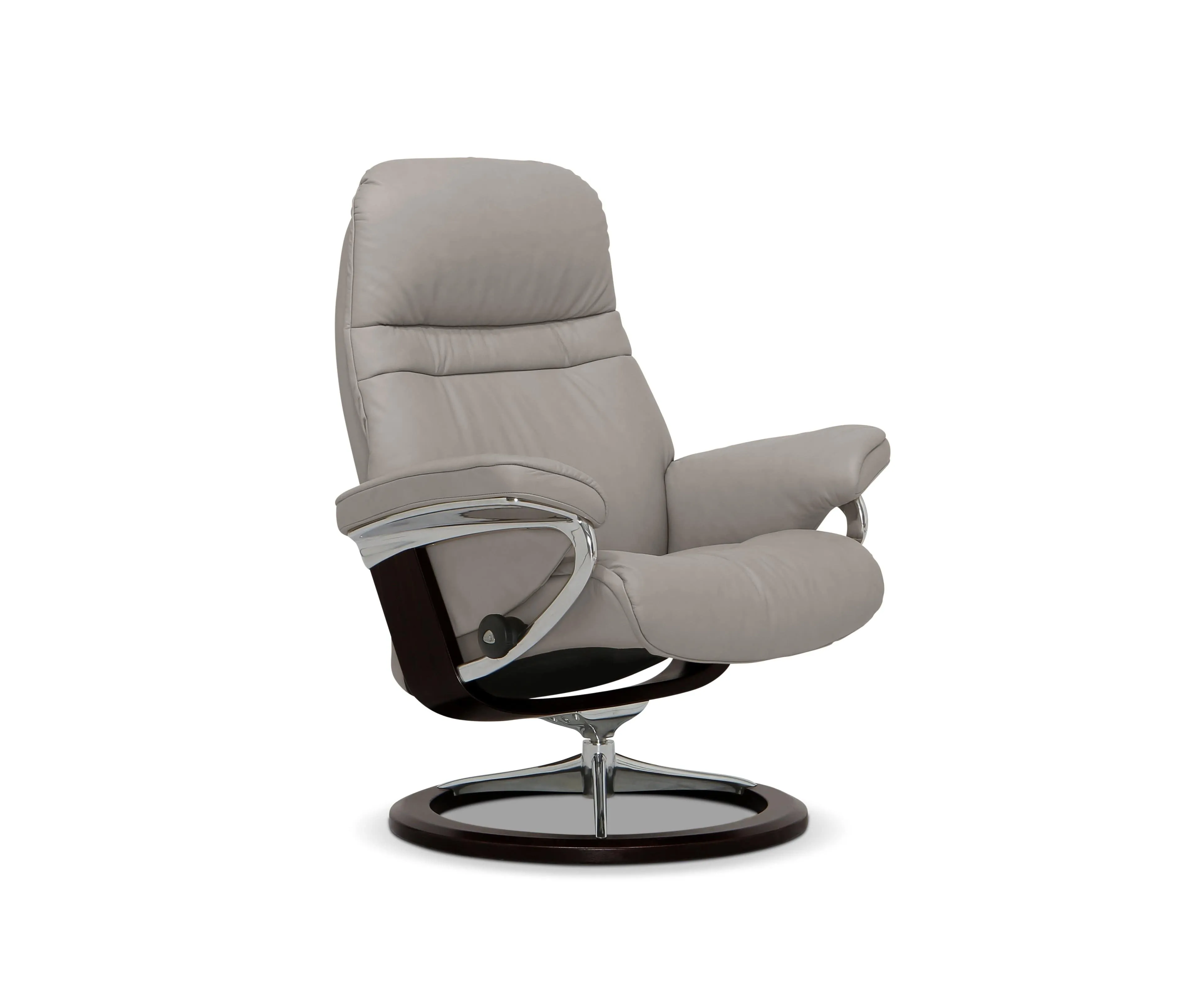 Stressless® Sunrise Recliner & Ottoman with Signature Base - Silver Grey