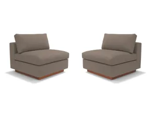 Taylor Plush Armless Seat set of 2 in PERFORMANCE DESERT - CLEARANCE