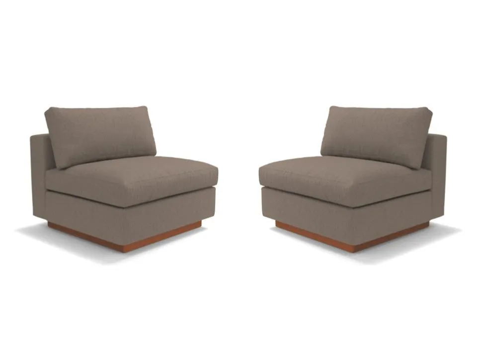 Taylor Plush Armless Seat set of 2 in PERFORMANCE DESERT - CLEARANCE