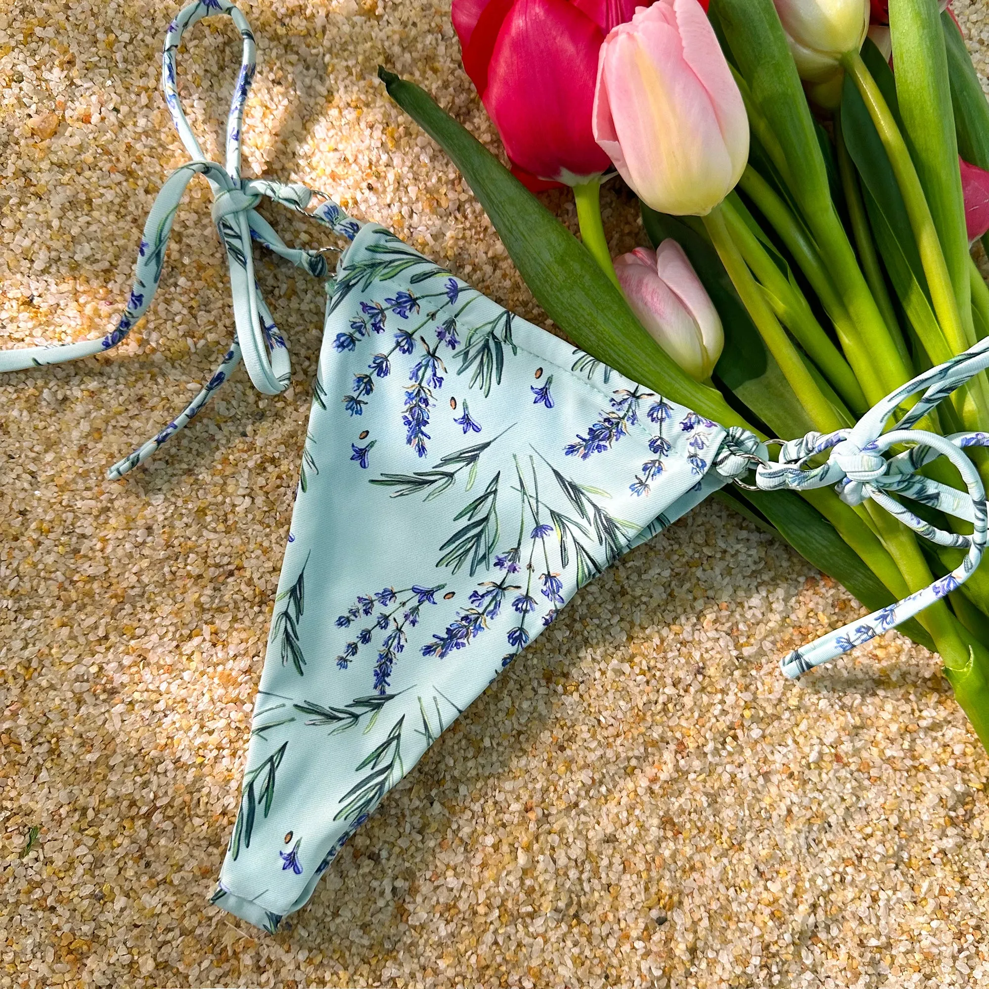 Wheat Digital Printing Double Fabric Bikini Set