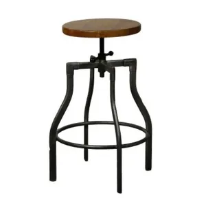 Wooster Street Bar/Counter Stool PINE/GUN METAL