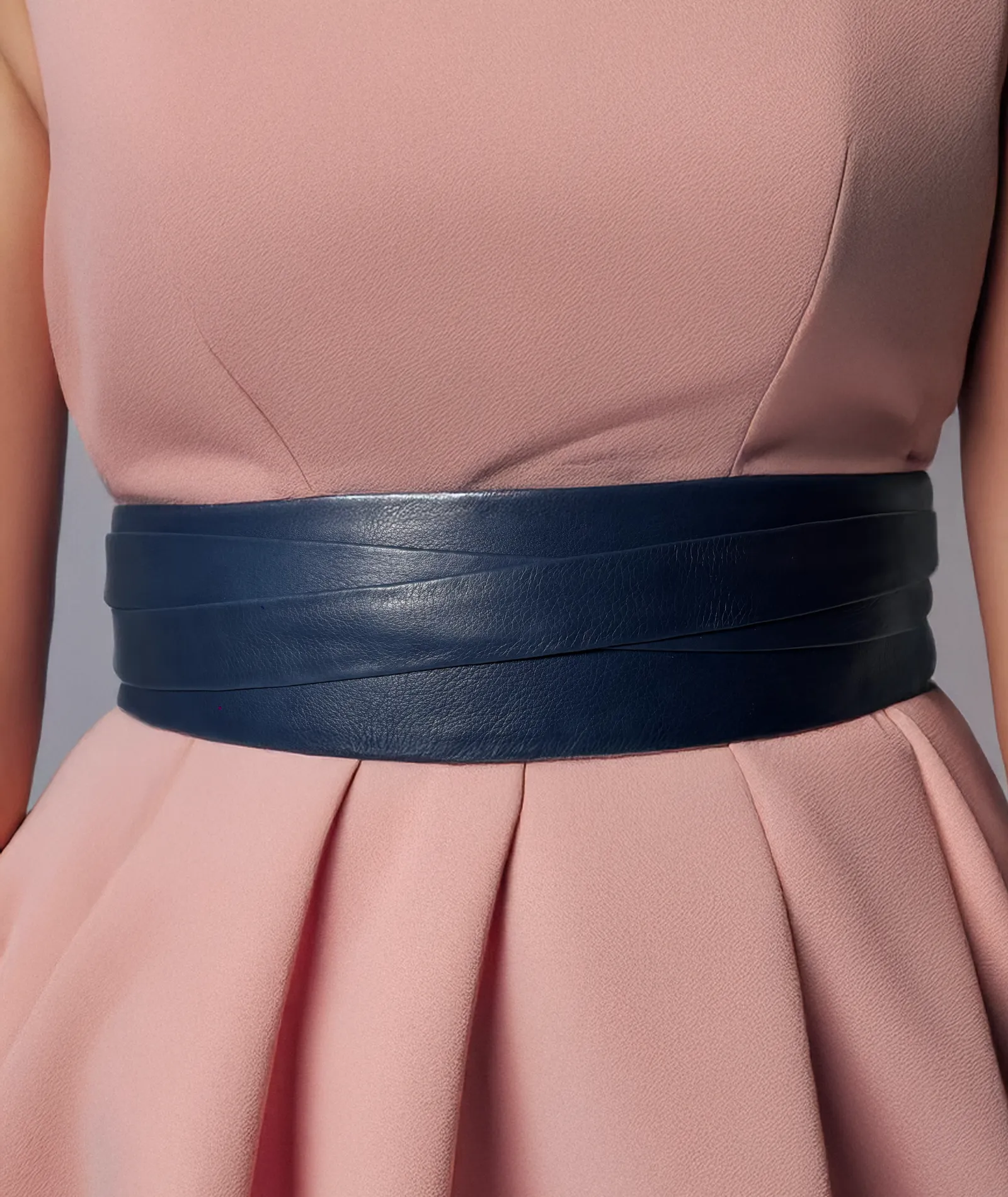 Wrap Leather Belt - Marine