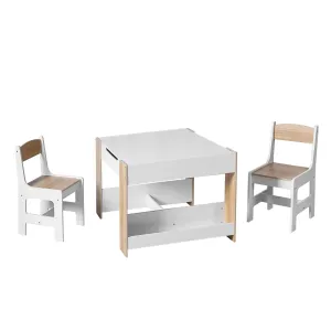 Your Zone TF14038 Activity Storage Table & Chair, White, Age 3 