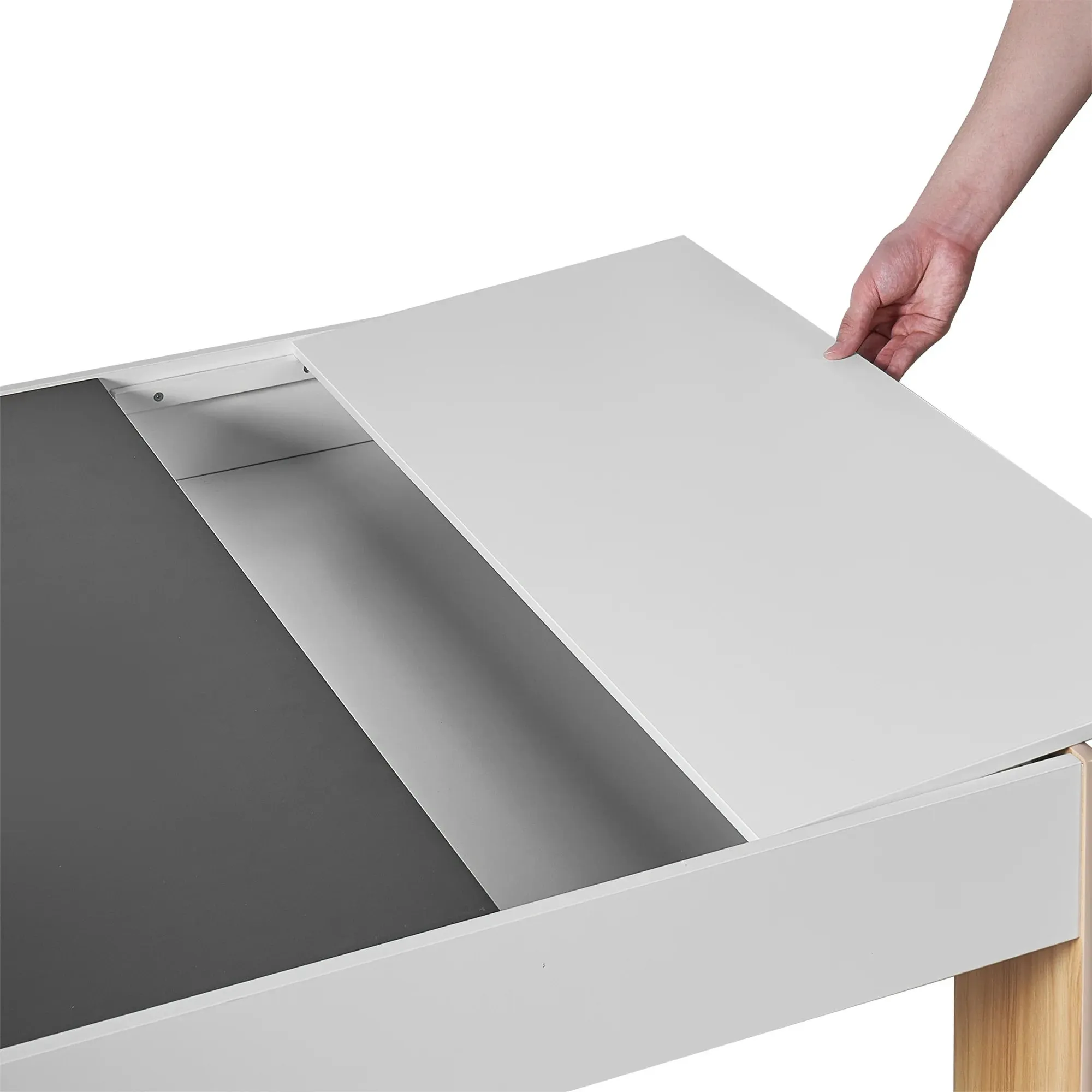Your Zone TF14038 Activity Storage Table & Chair, White, Age 3 
